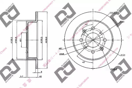 Тормозной диск DJ PARTS BD1345